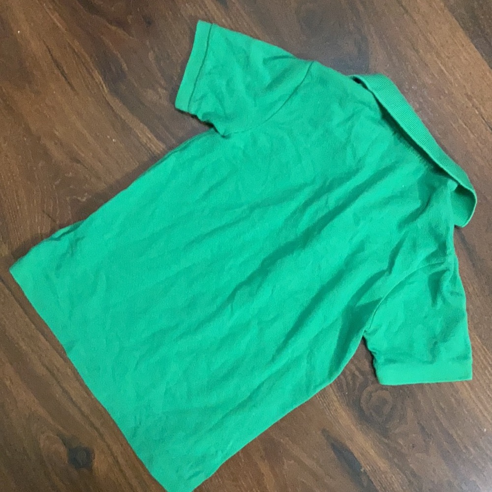 LACOSTE Green Pique Polo shirt top BOYS SZ 8 - Picture 5 of 5